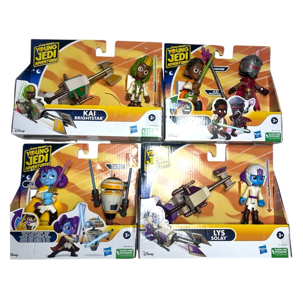 Star Wars Young Jedi Adventure Action Figures 4 Piece Christmas Bundle